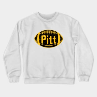 Pitt Retro Football - White Crewneck Sweatshirt